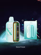 Geek Bar Pulse 2 vape device, light blue body with rainbow side stripe and LED screen