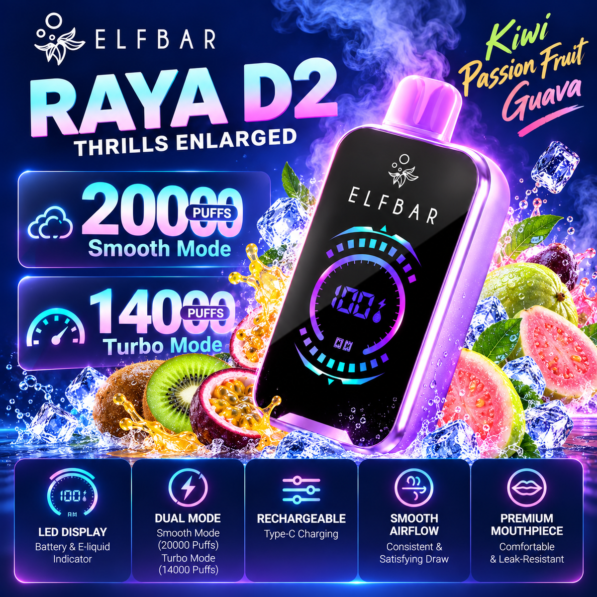 Elf bar Raya d2 20000 Puffs