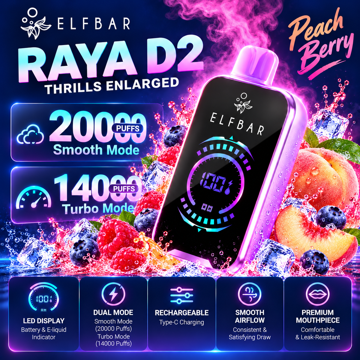 Elf bar Raya d2 20000 Puffs