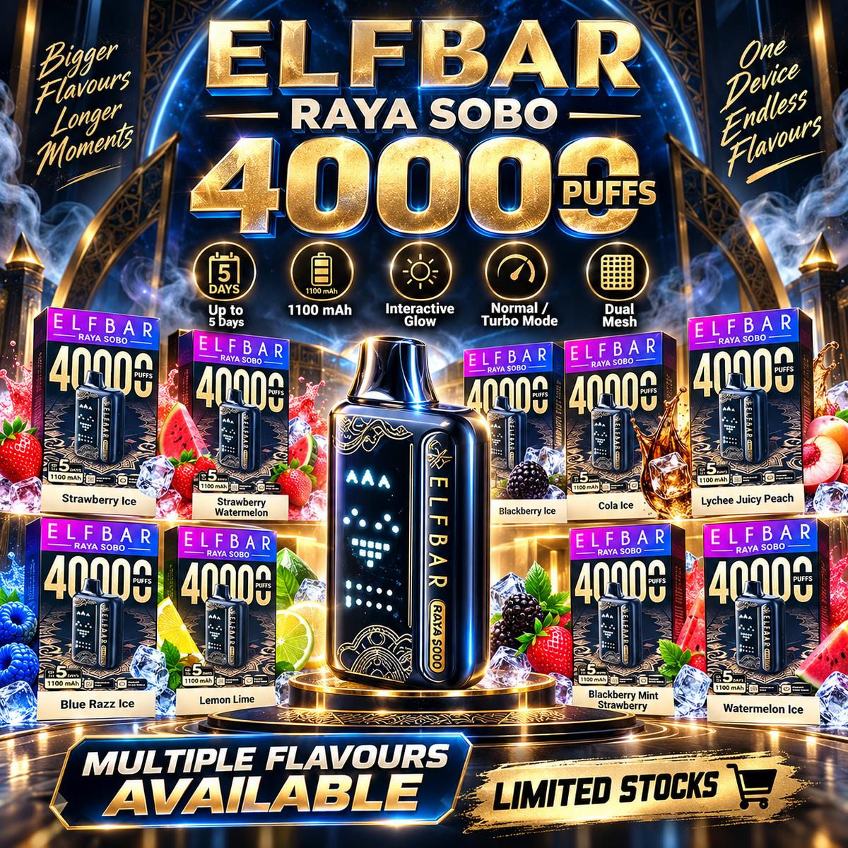 ELFBAR RAYA SOBO 40000 PUFFS