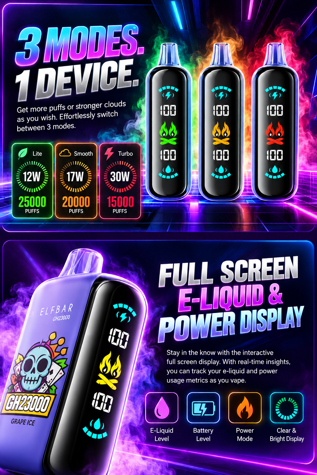 ELFBAR GH 23000 PUFFS