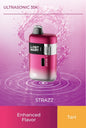 Ultrasonic 35K vape device in magenta, strazz flavor, black mouthpiece